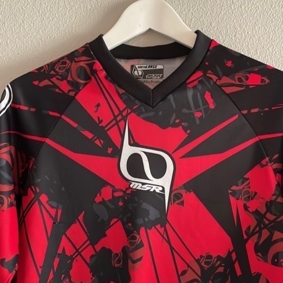 Motocross jersey L red & black MSR Axxis dirt bike - Picture 2 of 5